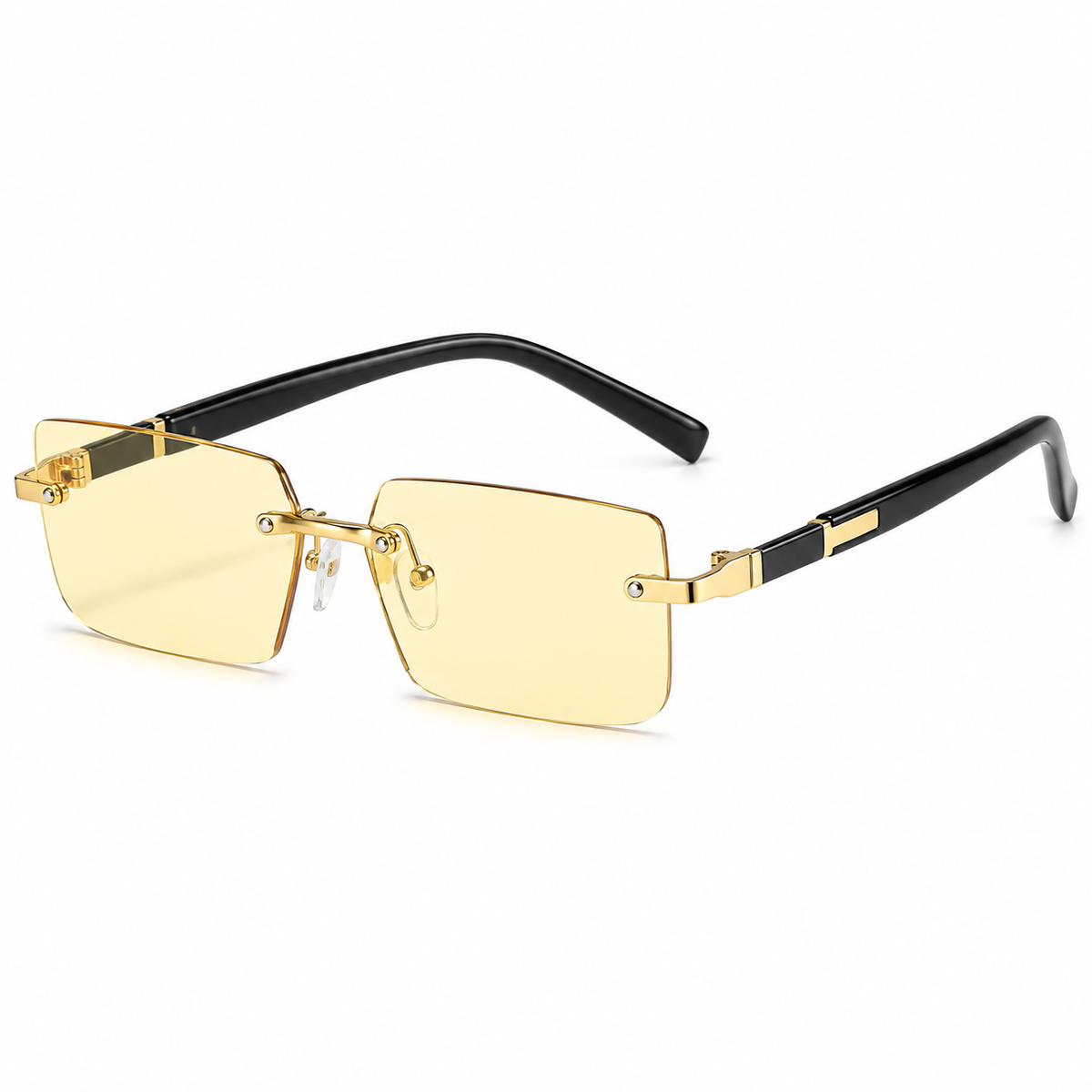 Frameless Rectangular Gradient Sunglasses