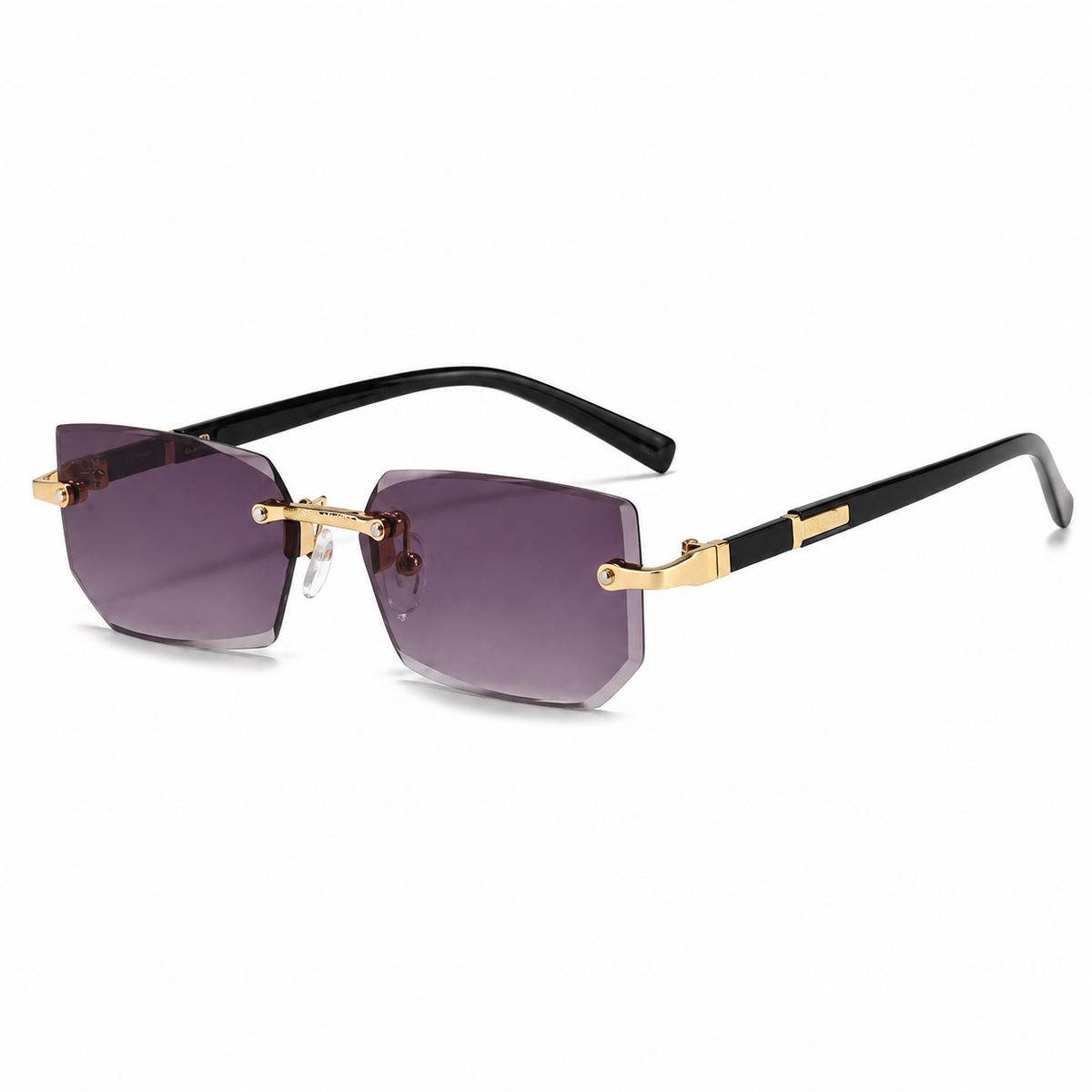 Frameless Rectangular Gradient Sunglasses