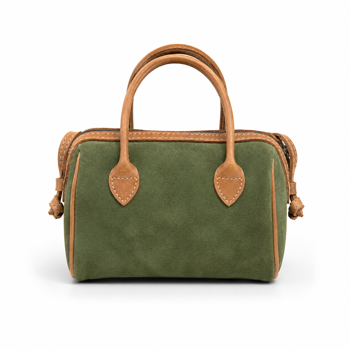 Ethiopian Leather & Suede Small Travel Bag