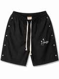 Habesha Made Black Snap-Button Shorts