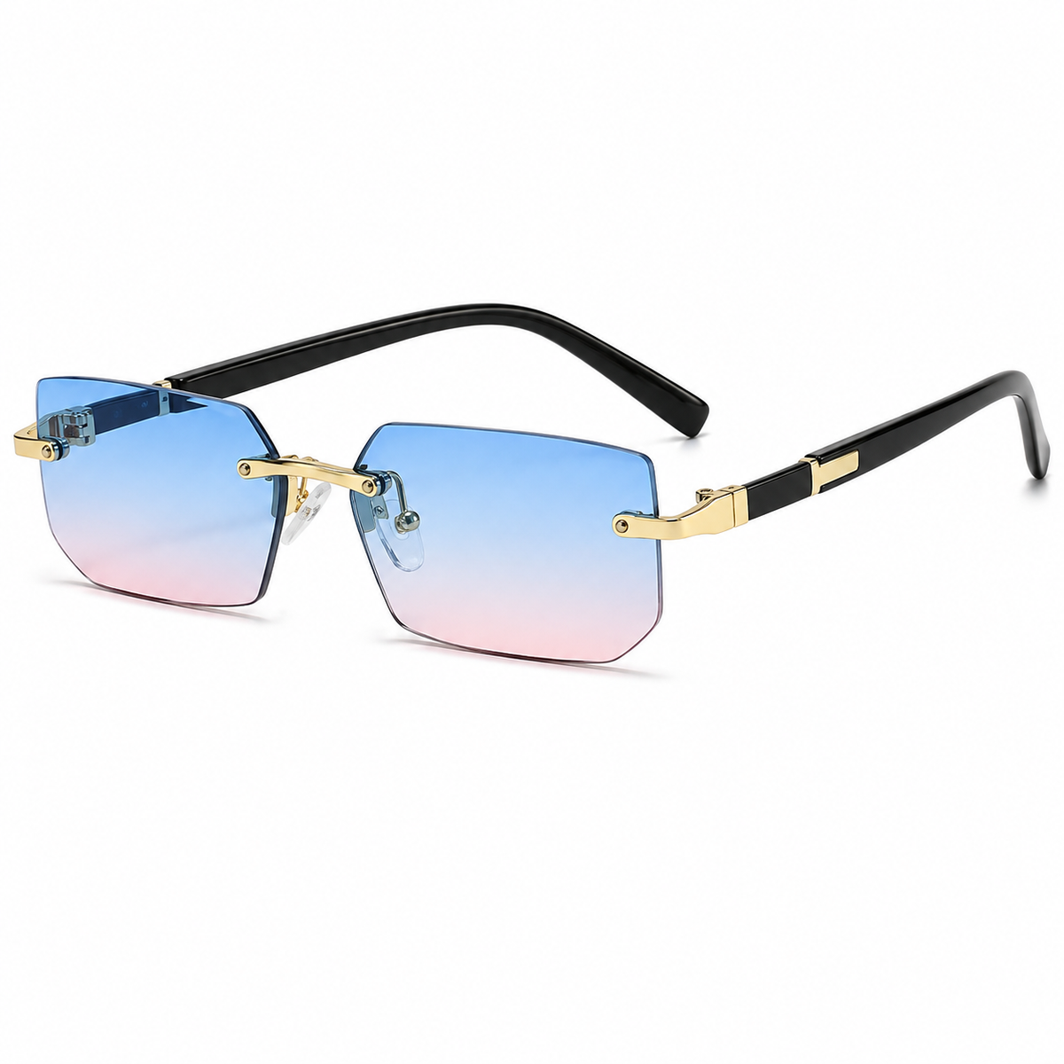 Frameless Rectangular Gradient Sunglasses