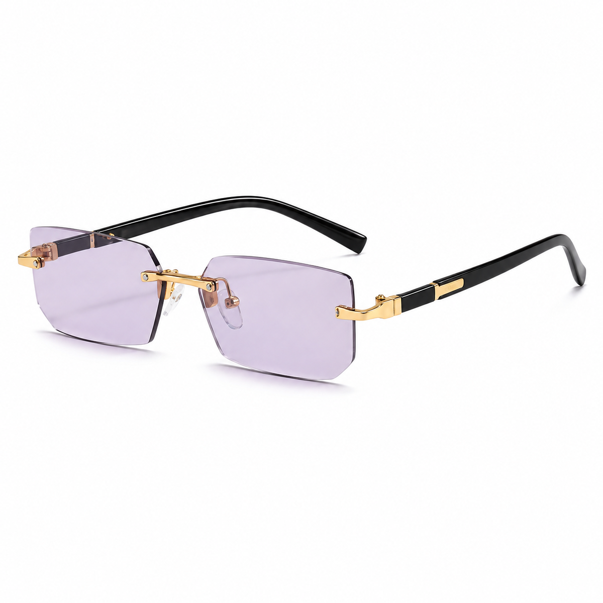Frameless Rectangular Gradient Sunglasses