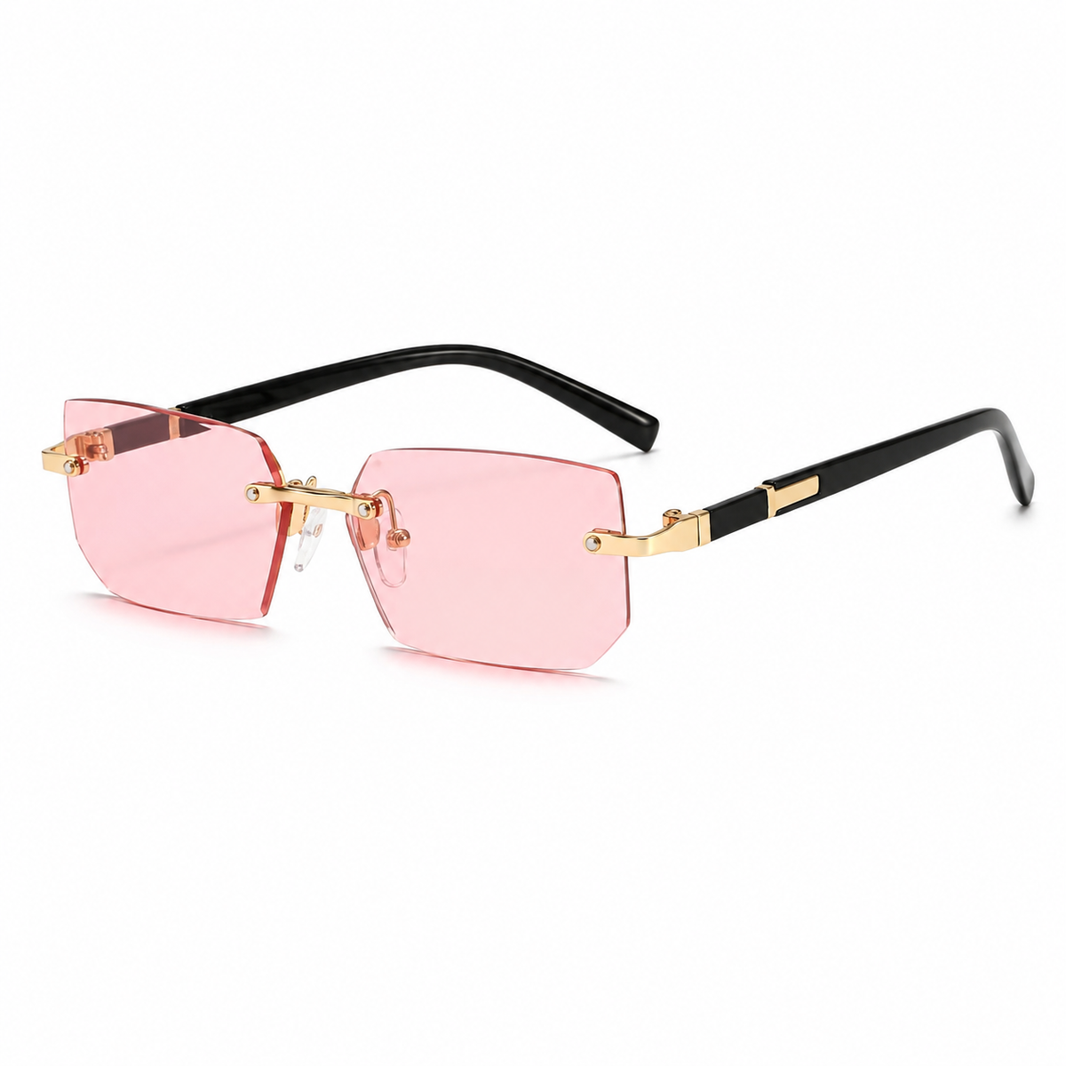 Frameless Rectangular Gradient Sunglasses