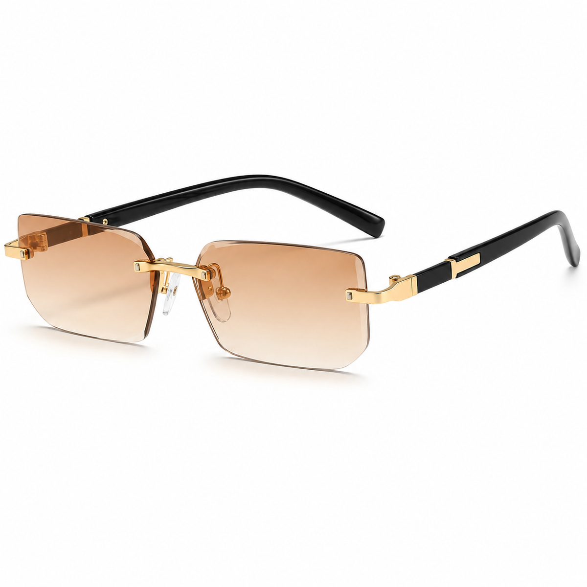 Frameless Rectangular Gradient Sunglasses