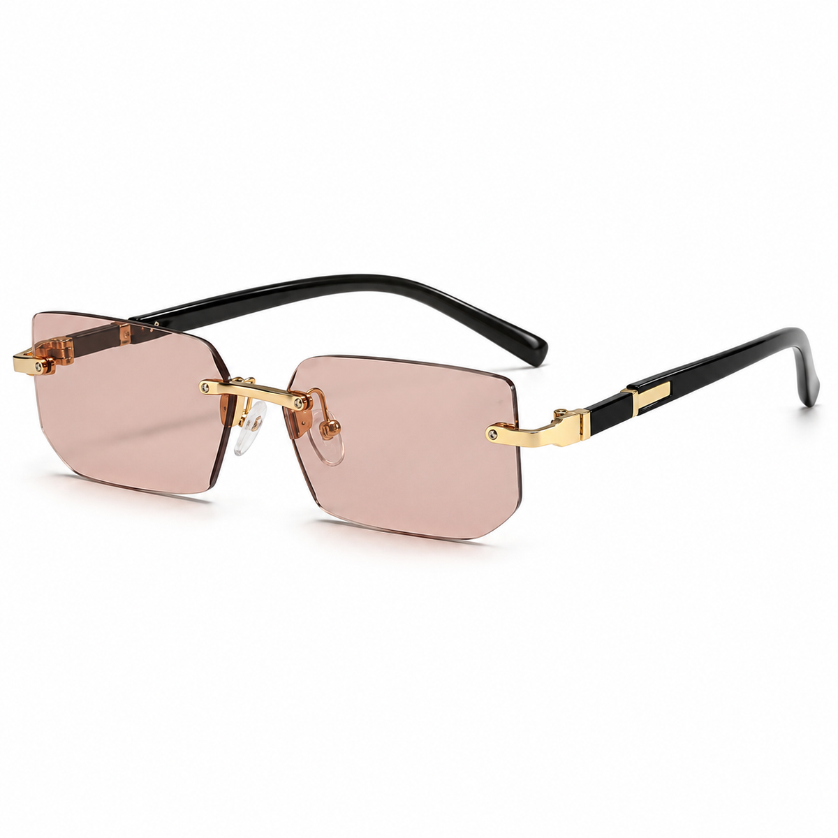 Frameless Rectangular Gradient Sunglasses