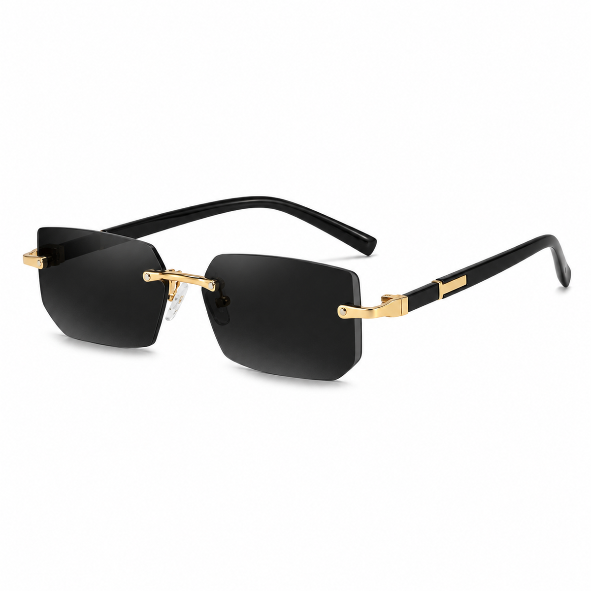 Frameless Rectangular Gradient Sunglasses